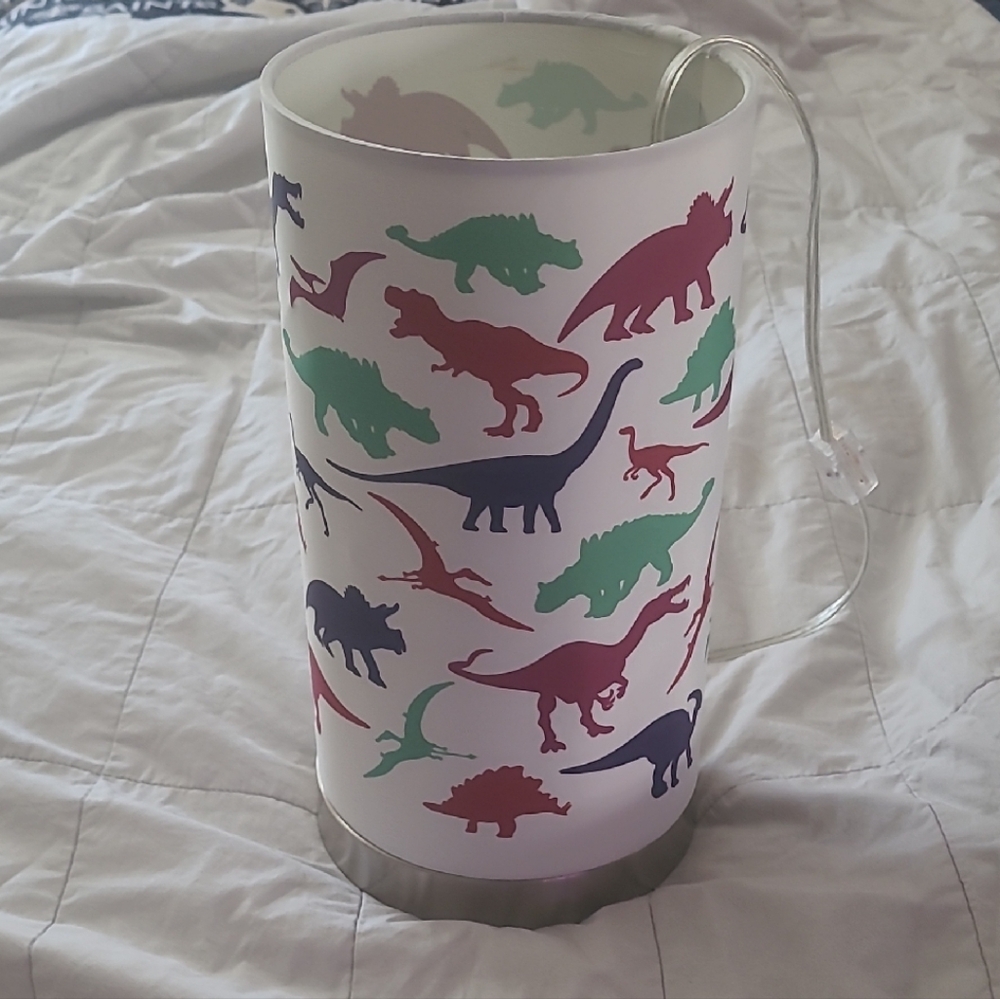 Dinosaur Patterned Lamp with Multicolor Design
